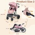 thumbnail image 4 of babyeap Baby Stroller,2 in 1 Lightweight Travel Stroller,Compact Foldable Stroller for Toddler with Reversible,Pink, 4 of 12