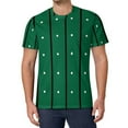 thumbnail image 2 of T Shirt For Men Striped Polka Dot Green And White Retro Men Awesome Tshirt Original Short Sleeve Pat, 2 of 7