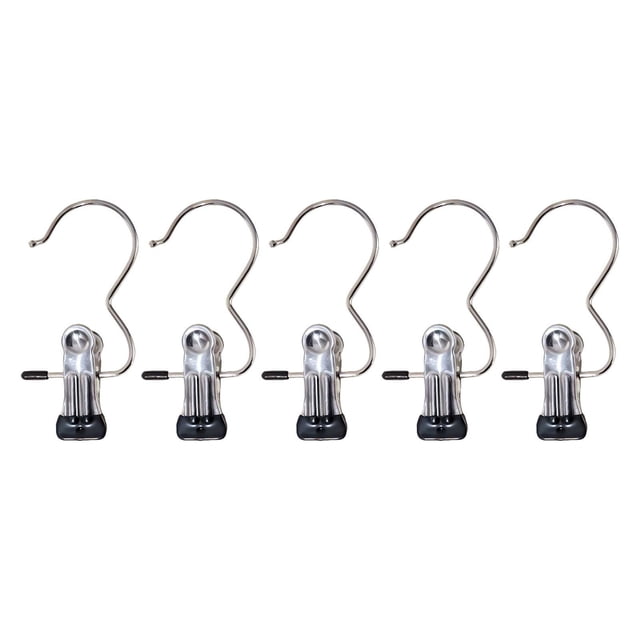Pinzas para ropa Ljstore que ahorran espacio, ganchos de viaje para colgar sombreros, pantalones, botas de acero inoxidable, ganchos para armario, ganchos para ropa, pinzas para colgar calcetines,