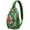 Green-10, variant on Plaid Crossbody Sling Bag Nordic Style Chest Bag for Biking & Hiking Travel-Ready & Organized