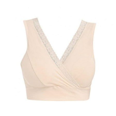 

Wuffmeow Lace Breastfeeding Bras Wide Shoulder Straps Bra Sleeping Bralette Women