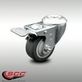 thumbnail image 2 of 3.5 Inch SS Thermoplastic Rubber Swivel Bolt Hole Caster with Total Lock Brake, 2 of 2