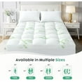 thumbnail image 6 of Queen Size Mattress Topper - Viscose Made from Bamboo Pillow Top Mattress Pad for Back Pain Relief Mattress Cover with Stretchable Pockets for 8-21 inches - Naturally Cooling for Hot Sleepers, 6 of 8