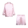 thumbnail image 3 of Richie House Women's Satin Two-piece Pajama Set with Shorts RHW2831, 3 of 5