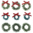 thumbnail image 2 of 10 Pcs Mini Couronnes de Noël Miniatures Décoration de Jardin Maison Maison de Poupée, 2 of 5