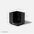 thumbnail image 4 of Veradek Block Series Cube Small 18" Plastic Planter - Black, 4 of 17
