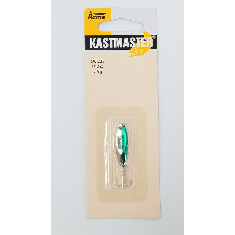Kastmaster Rattle Master 1/12 Oz – Set Da 2 Cucchiai Pesca Con Sonagli – Cromo Verde Fluorescente – Acme Tackle