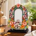 thumbnail image 5 of Day of The Dead Decorations 8 Inch Wooden Picture Frame Dia de Los Muertos Decor Indoor Halloween Table Decor for Ofrenda Altar Mexican Remembrance Supplies Style A, 5 of 6