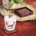 thumbnail image 4 of Dacasso Ensemble de sous-Verres Carrés en Cuir Chocolat, 4 of 6