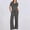 167#Dark Gray, variant on Dwaogom Women's Casual Solid Color Round Neck Pocket Short Sleeve Jumpsuits Leggings For Tall Women Women's Ultra Thin Stretch Short Leggings
