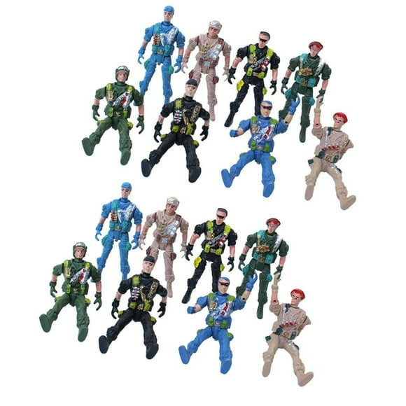 20pcs Figurines d'Action de Force Spéciale 9cm Hommes Soldat Playset