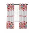 thumbnail image 7 of Valentine's Day Blackout Curtains for Bedroom/Living Room, Spring Watercolor Cake Pink Red Thermal Insulated Kitchen Drapes with Grommets, Light Blocking Window Treatment, 2 Panels 42" x 63", 7 of 7