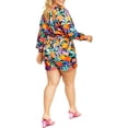 thumbnail image 2 of Nina Parker Womens Plus Tie Waist Long Sleeve Romper, 2 of 2