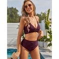 thumbnail image 4 of Bikini ZAFUL Twist de cintura alta para mujer, talla L, 4 of 6