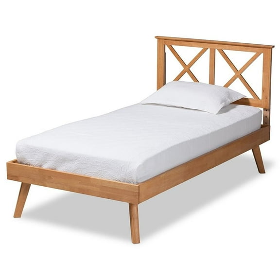 Bowery Hill Modern Brown Finished Wood Twin Size Platform Bed