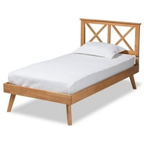 Bowery Hill Modern Brown Finished Wood Twin Size Platform Bed