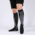 thumbnail image 5 of 1 Pair/3 Pairs Men Compression Socks, Breathable Stretchy Thickened Non-slip Knee High Sport Socks for Autumn Winter, 5 of 8