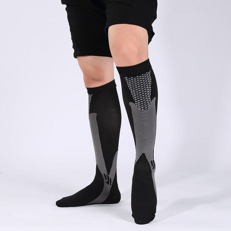 Pair/3 Pairs Men Compression Socks, Breathable Stretchy