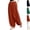 05# (Vermilion), variant on Womens Linen Pants Boho Harem Pants Elastic Waist Loose Fit Lightweight Breathable Casual Trousers (Vermilion,S)