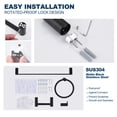 thumbnail image 5 of WOWOW  Matte Black Bathroom Hardware Set of 4 ，Including Towel Bar Toilet Paper Holder Towel Ring Single Coat Hook, 5 of 7