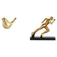 thumbnail image 1 of Figura de corredor de pájaros dorados, estatua, escultura de arte abstracto, adorno decorativo para el hogar, para escritorio, oficina, repisa, sala d, 1 of 8
