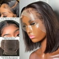 thumbnail image 3 of 13X4X1 T Part Lace Front Wig Short Bob Wig Lace Frontal Human Hair Straight Bob Wigs Transparent Wig Extensions Remy 150% Brazilian, 3 of 5