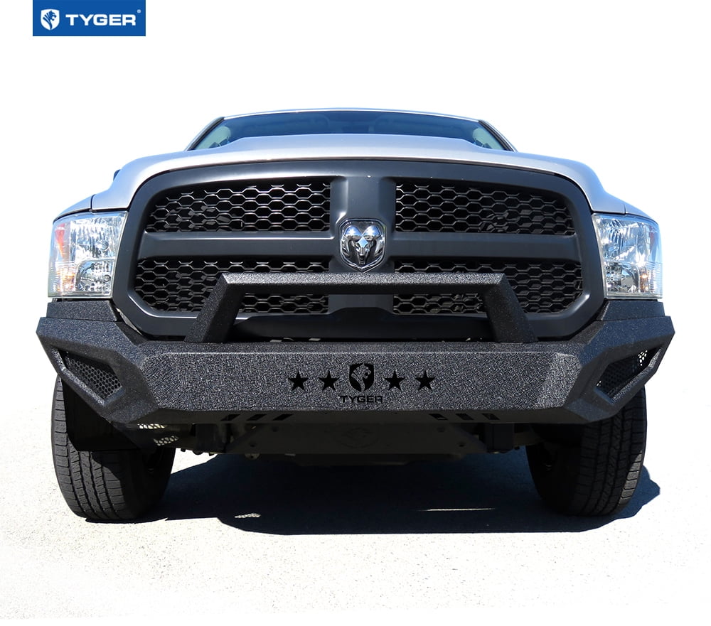 Tyger Auto TG-BP6D80368 TYGER FURY Front Bumper Kit Compatible with 2013-2018 Dodge Ram 1500; 2019-2024 1500 Classic (Excl Rebel & Warlock Trims) Textured Black Rock Crawler