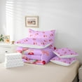 thumbnail image 6 of Manfei Boys Girls Cartoon Cherry Bow 7pcs Bedding Comforter Set,Cute Bowknot Queen Bedding Sets Super Cozy,Dreamy Princess Queen Sheet Sets,Luxury Bedroom Decor,Reversible, 6 of 8