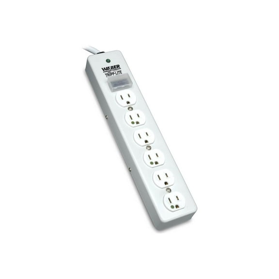 Tripp Lite SPS610HGRA UL1363 Hospital Grade Surge Protector with 6 Hospital Grade Outlets