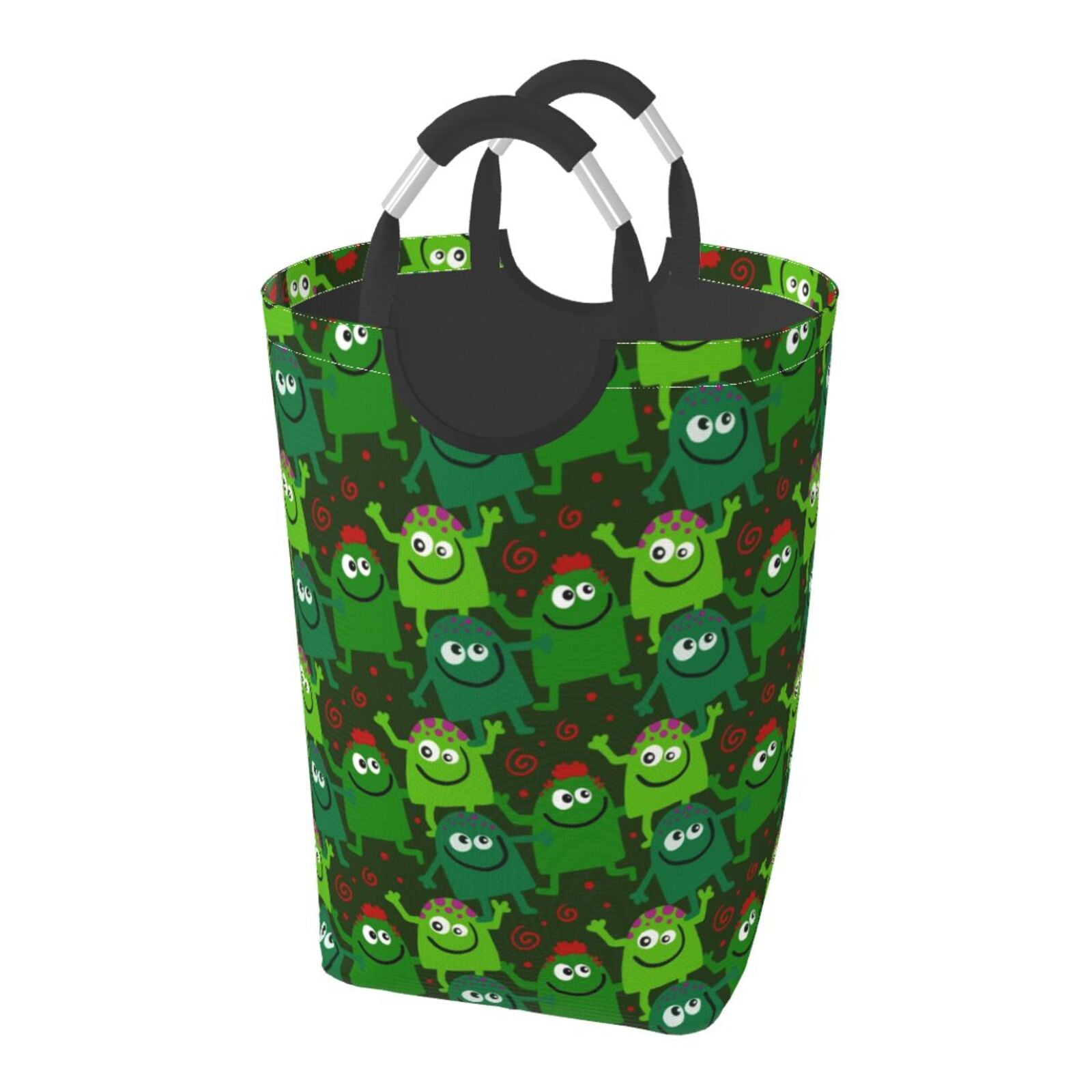 Laundry Hampers, Green Smile Men Pattern Foldable Laundry Hamper With
