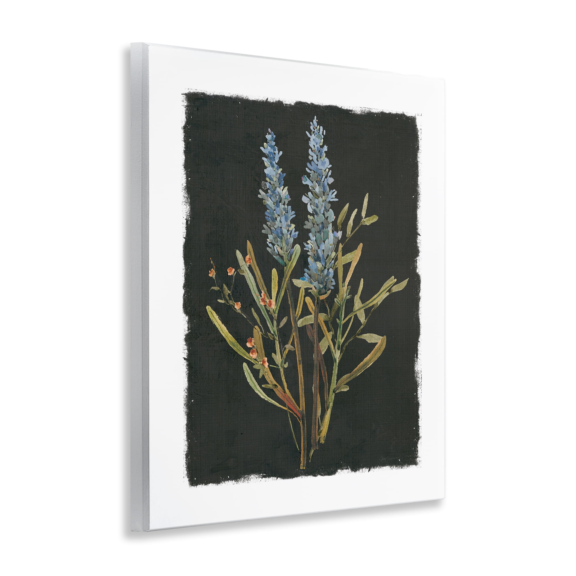 Stupell Industries Lavender Sprigs on Dark Background Wall Plaque Art, design by Carol Robinson