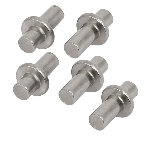 Cabinet 304 Stainless Steel Round Shelf Holder Support Pins 4mm Pin Dia 5pcs