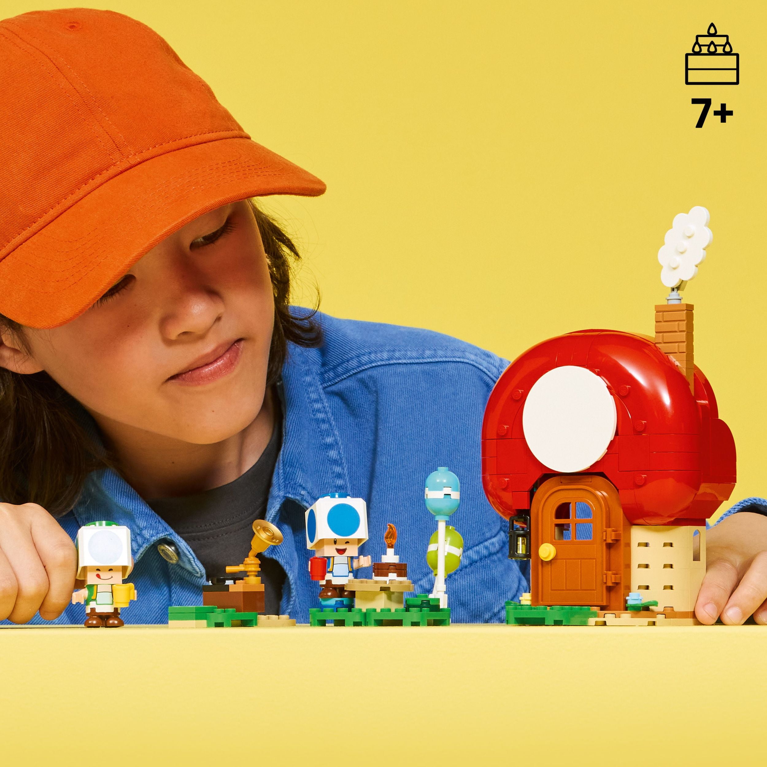 LEGO Super Mario Party at Toad’s House Building Toy - Pretend Play Set for Boys & Girls, Ages 7+ - Kids Building Blocks with Digital Action & 2 Toad Toy Figures - Gift Idea for Birthdays - 72041