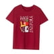 thumbnail image 3 of Camiseta para mujer de verano con cuello redondo para ir de compras, camping, vacaciones, desplazamientos Rojo, 3 of 7