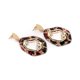 thumbnail image 5 of Accesorio de joyería de pendientes colgantes de diamantes de imitación de aleación colgante geométrico de mujer elegante (rojo), 5 of 6