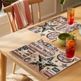 thumbnail image 4 of Independence Day Placemats Set of 6, Vintage Patriotic Stars Non-Slip Place Mats Washable Table Mats for Kitchen Dining Table Decorations Indoor/Outdoor, 4 of 9