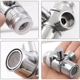 thumbnail image 5 of Desviador de grifo de ducha de 3 vías con cierre, adaptador de latón cromado, válvula desviadora de ducha para fregadero de cocina o baño, lavadora M22 x M24, 5 of 5
