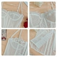 thumbnail image 6 of Breathable Sculpting Lingerie High Stretch Lace Corset Top Body Shaping Bra with Adjustable Strap for Women Girls, 6 of 17