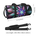 thumbnail image 4 of Xecao Colored Abstract print Round Travel Duffel Bag is a foldable gym bag with an inner pocket, perfect for travel sports, 4 of 8