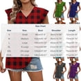 thumbnail image 3 of Craaazy Womens Casual V-Neck Ruffle Sleeve Top with Polka Dot Ombre Plaid Prints for Brunch and Vacation Outfits Gifts, 3 of 9
