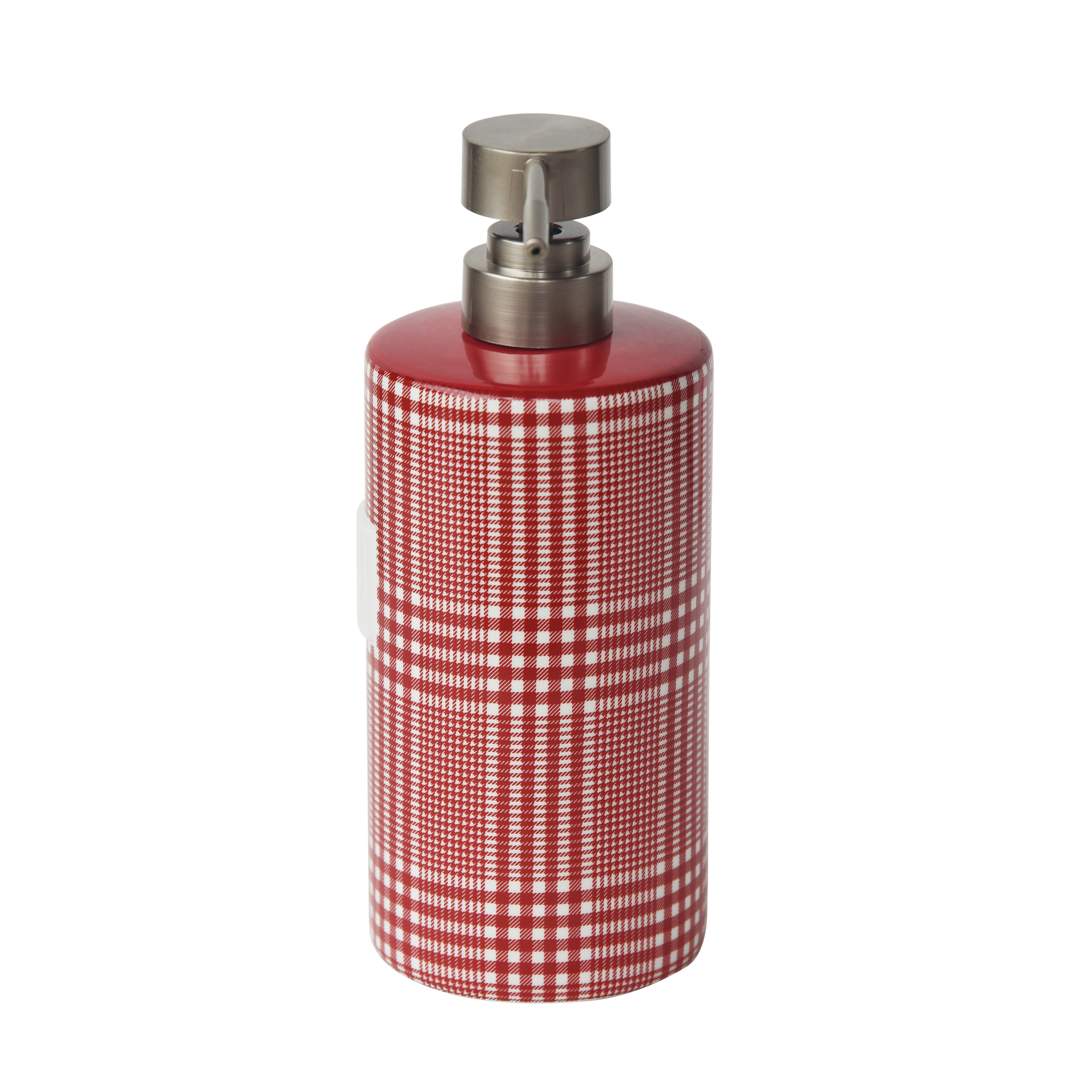 Plaid Joy Christmas Ceramic Soap Dispenser