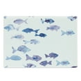 thumbnail image 1 of Animal Cutting Board, Little Fishes Watercolors Ocean Underwater Life Marine Theme Art, Decorative Tempered Glass Cutting and Serving Board, Large Size, Pale Blue Mauve Blue, by Ambesonne, 1 of 1