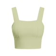 thumbnail image 2 of XinghaiYIDE Square Neck Longline Sports Bra for Women, Padded Yoga Workout Crop Tank Top, Wide Strap Built-in Bra for Pilates Gym, 2 of 5