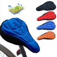 thumbnail image 2 of Funda de cojín para sillín de bicicleta de montaña transpirable, suave y gruesa, para bicicleta de carretera, con esponja 3D de polímero, color azul, 2 of 5