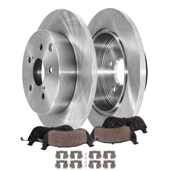 Detroit Axle - 11.06 inch Rear Disc Brake Rotors Brake Pads for 2018-2023 Toyota Camry
