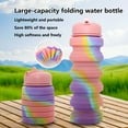 thumbnail image 3 of Arcticwind Colorful Collapsible Water Bottle, BPA-Free Silicone 17oz Travel Bottle with Handle & Carabiner, Portable Leak-Proof Sports Bottle for Camping, Hiking, Cycling - Reusable & Compact, 3 of 5