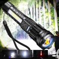 thumbnail image 3 of Lampe de Poche LED Ultra Puissante Rechargeable par USB 7 Modes Lampe Tactique avec Clip pour Camping Randonnée Urgence, 3 of 5