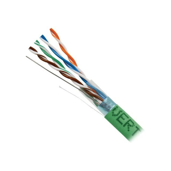 Vc Vertical Cable Vertical Cable Cat5E, 350 Mhz, Shielded, 24Awg, Solid Bare Copper, 1000Ft, Bulk Ethernet Cable, Green Electronic_Cable