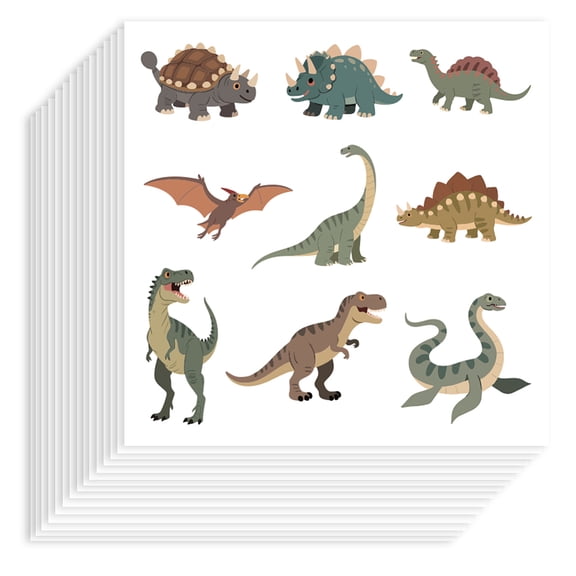 180Pcs Dinosaur Stickers 1Inch Self-Adhesive Paper Decorative Stickers Waterproof Dinosaur Planner Decals for Scrapbook Calendar