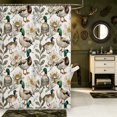 thumbnail image 2 of Manfei Rustic Aniaml Mallard Shower Curtain 72Wx72L,Vintage Countryside FloralBathroom Curtain, 2 of 5
